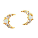 TAI JEWELRY | Moon Studs with Opal Center | Earrings |