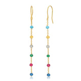 TAI JEWELRY | Multi-Colored CZ Linear Chain Earrings | Earrings |