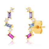 TAI JEWELRY Earrings Sky Multi-Dimensional Baguette Crawler Earrings
