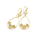 TAI JEWELRY Earrings MOON/ CAT'S EYE Neutral Double Drop Earrings