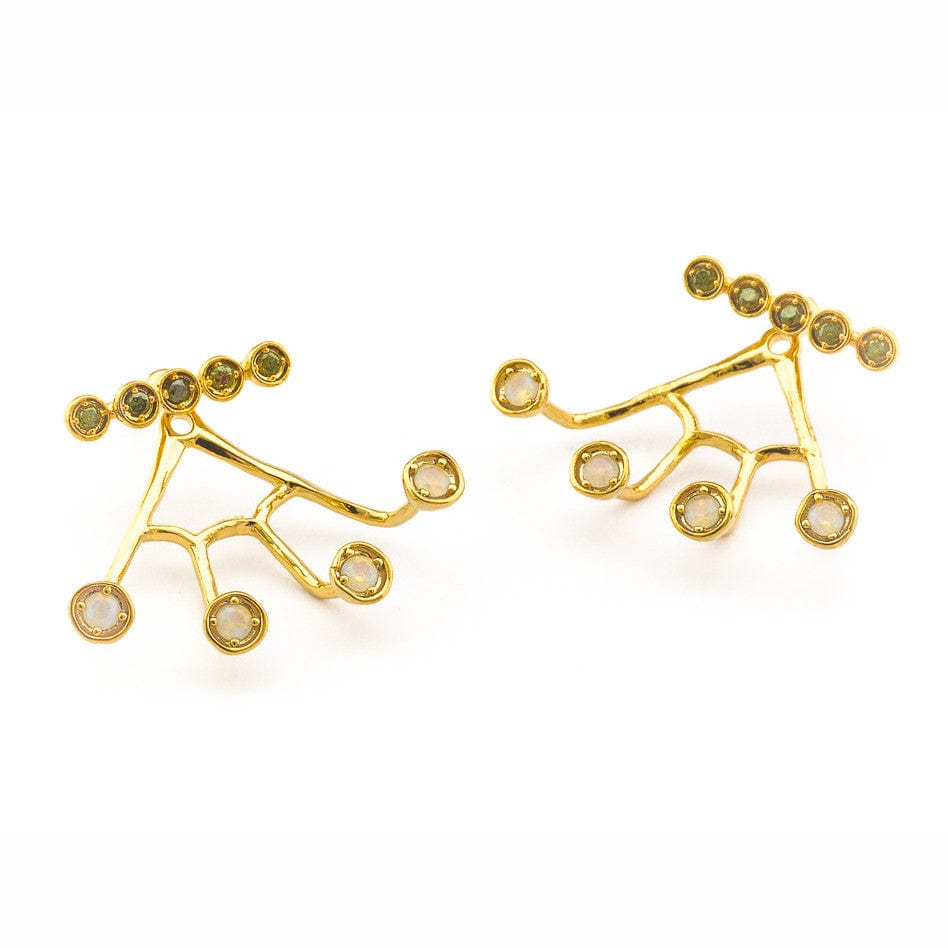 TAI JEWELRY Earrings Olive Opal Ear Jacket