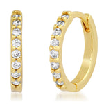 TAI JEWELRY | Ombre Pave CZ Huggie | Earrings |