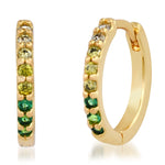 TAI JEWELRY | Ombre Pave CZ Huggie | Earrings |