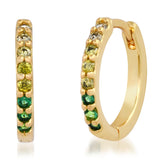 TAI JEWELRY | Ombre Pave CZ Huggie | Earrings |