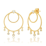 TAI JEWELRY Earrings Opal Double Hoop Jacket