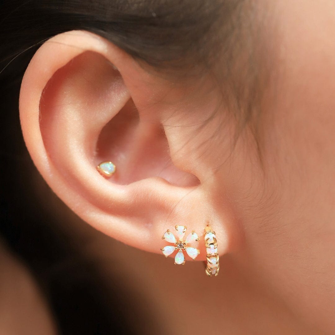 TAI JEWELRY | Opal Huggie | 11mm | Earrings |