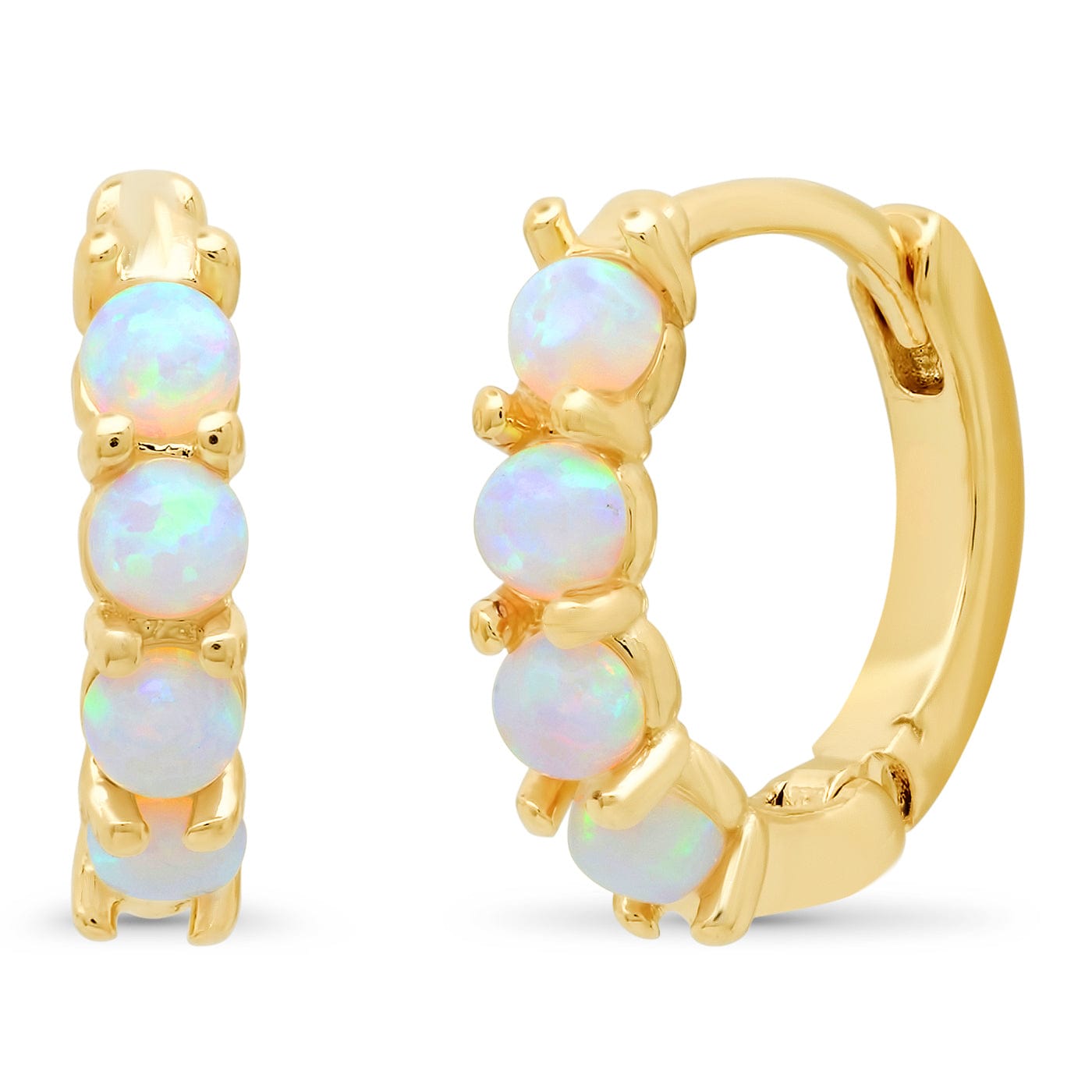 TAI JEWELRY Earrings Opal Huggie | 11mm