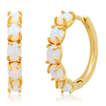 TAI JEWELRY Earrings Opal Huggie | 17mm