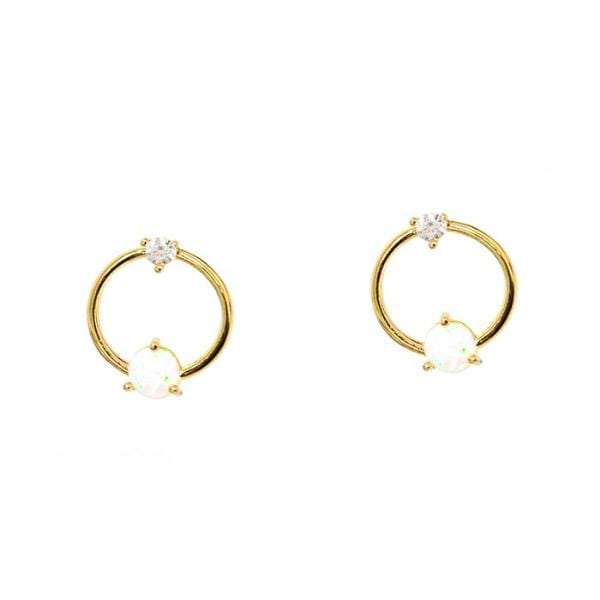 TAI JEWELRY | Open Circle Opal Earrings | Earrings |