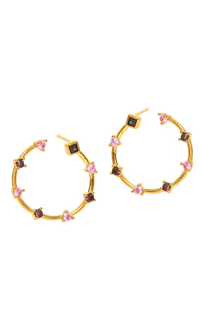 TAI JEWELRY | Open Opal Hoops | Earrings |