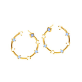 TAI JEWELRY | Open Opal Hoops | Earrings |