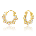 TAI JEWELRY Earrings Ophelia Opal Huggie Hoops