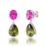 TAI JEWELRY Earrings Oval and Pear Glass Drop Earrings