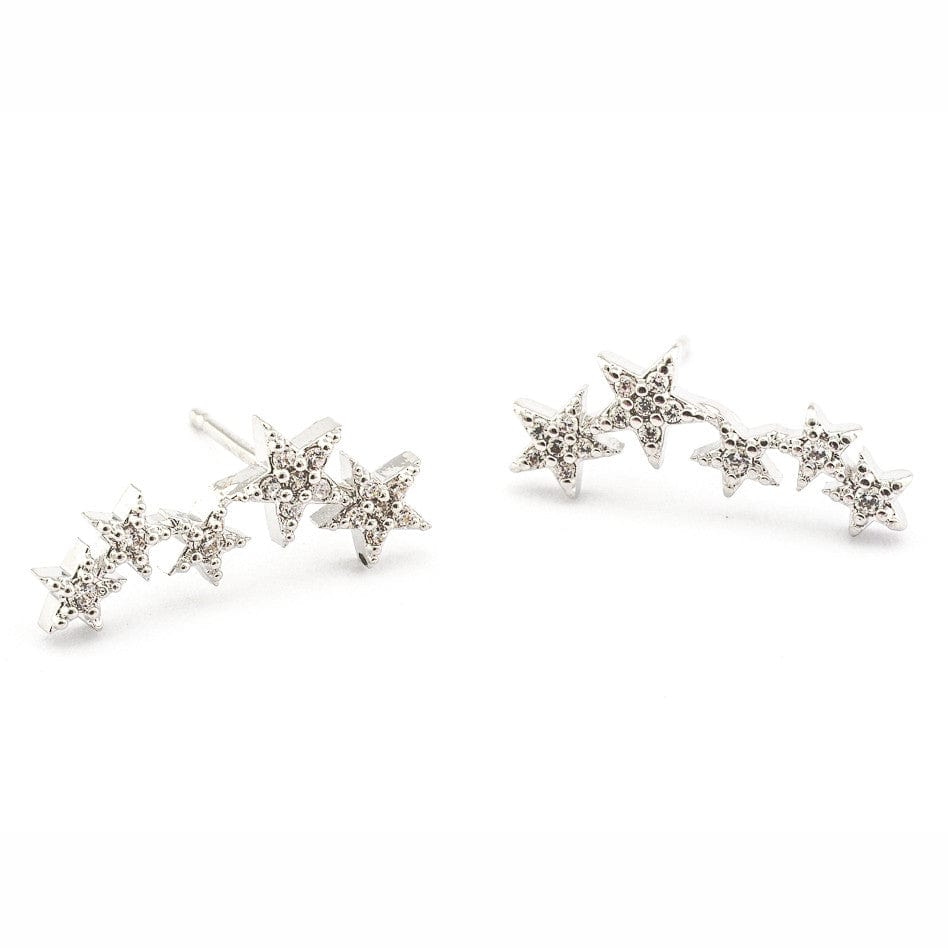 TAI JEWELRY | Pave 5 Star Earrings | Earrings |