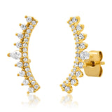 TAI JEWELRY | Pave CZ Climbers | Earrings |