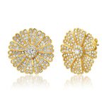 TAI JEWELRY Earrings Pave Cz Daisy Studs