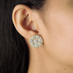 TAI JEWELRY Earrings Pave Cz Daisy Studs