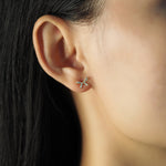 TAI JEWELRY | Pavé Cz Gold Bow Earrings | Earrings |