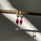 TAI JEWELRY | Pavé Glow Teardrop Huggies | Earrings |