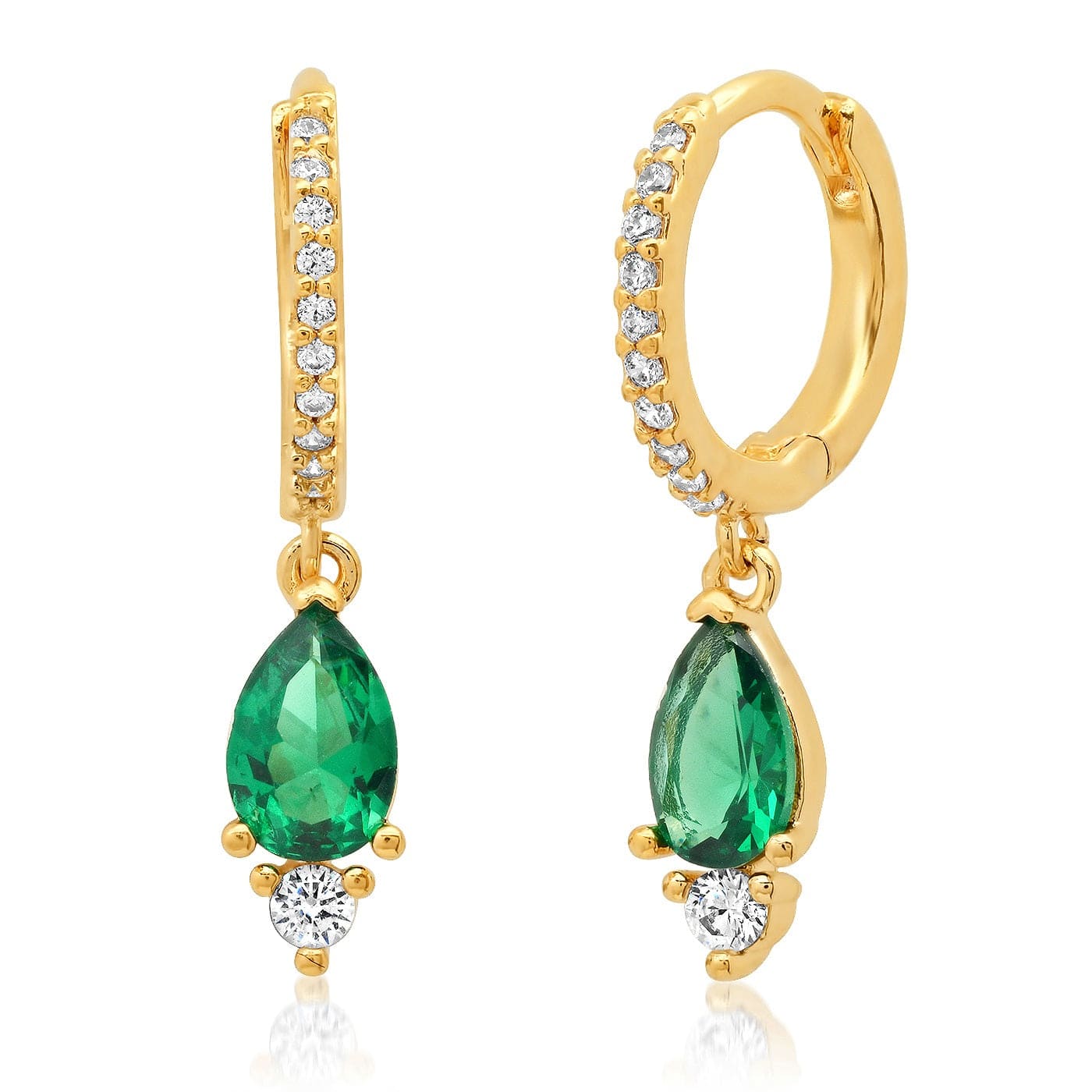 TAI JEWELRY | Pavé Glow Teardrop Huggies | Earrings |