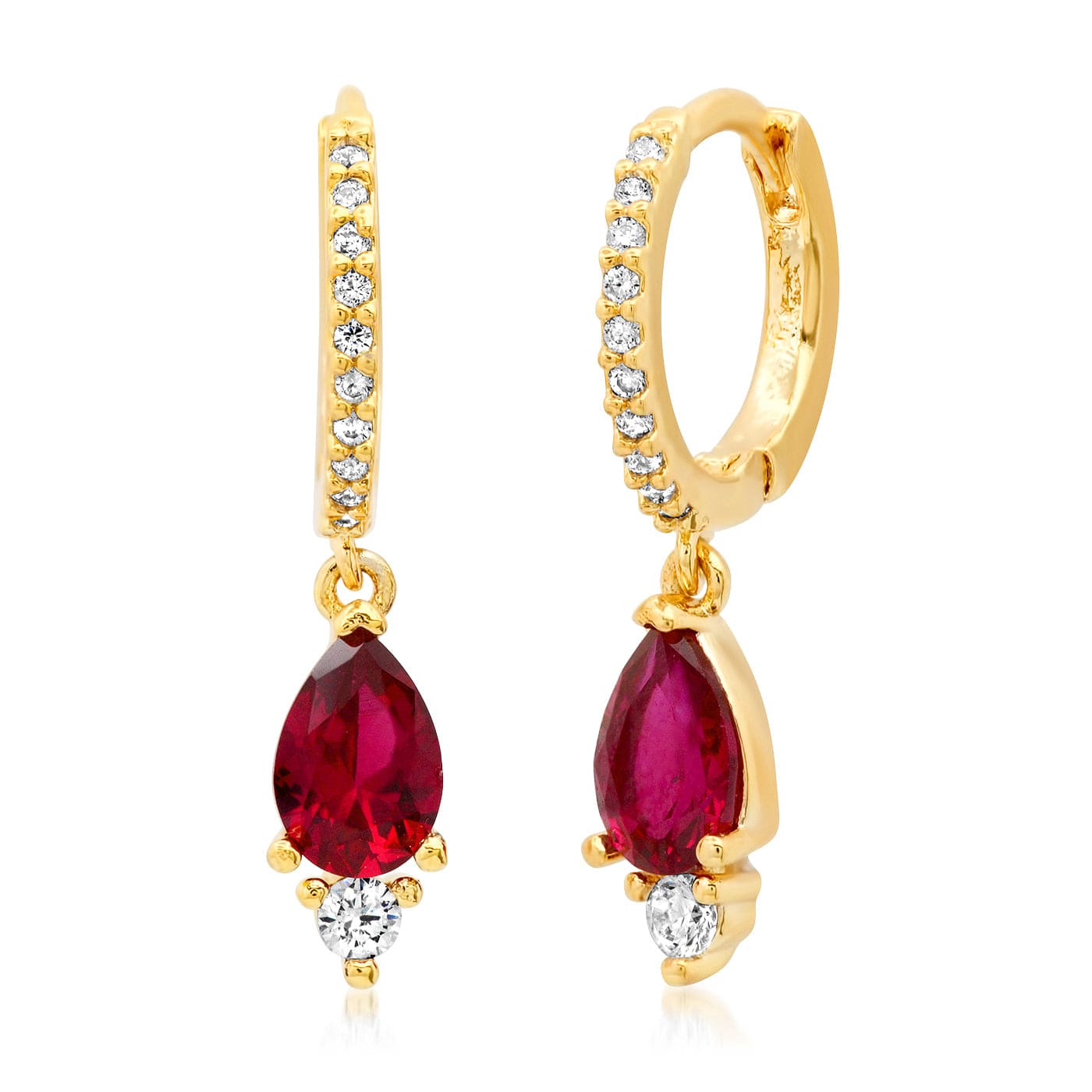 TAI JEWELRY | Pavé Glow Teardrop Huggies | Earrings |