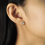 TAI JEWELRY Earrings Pave CZ Paw Print Studs