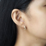 TAI JEWELRY Earrings Pave CZ Thick Gold Huggies