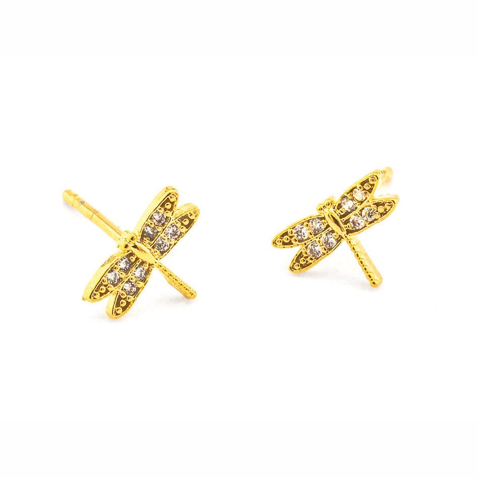 TAI JEWELRY | Pave Dragonfly Post Earrings | Earrings |