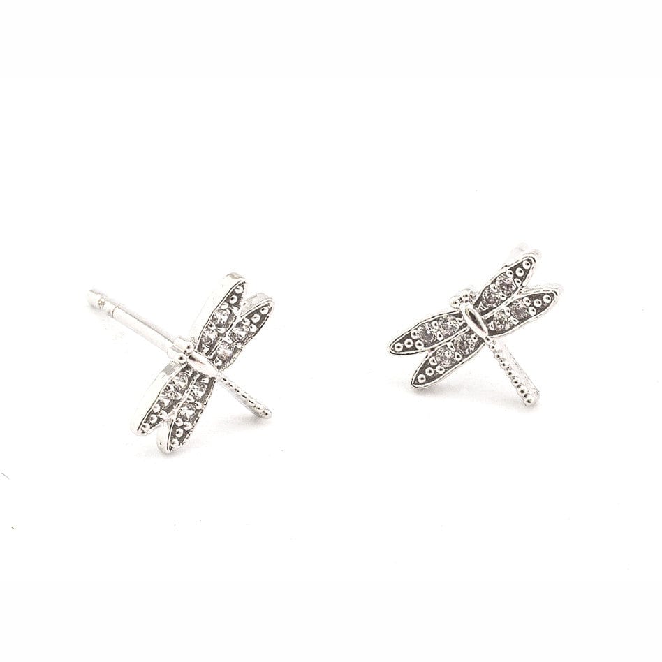 TAI JEWELRY | Pave Dragonfly Post Earrings | Earrings |