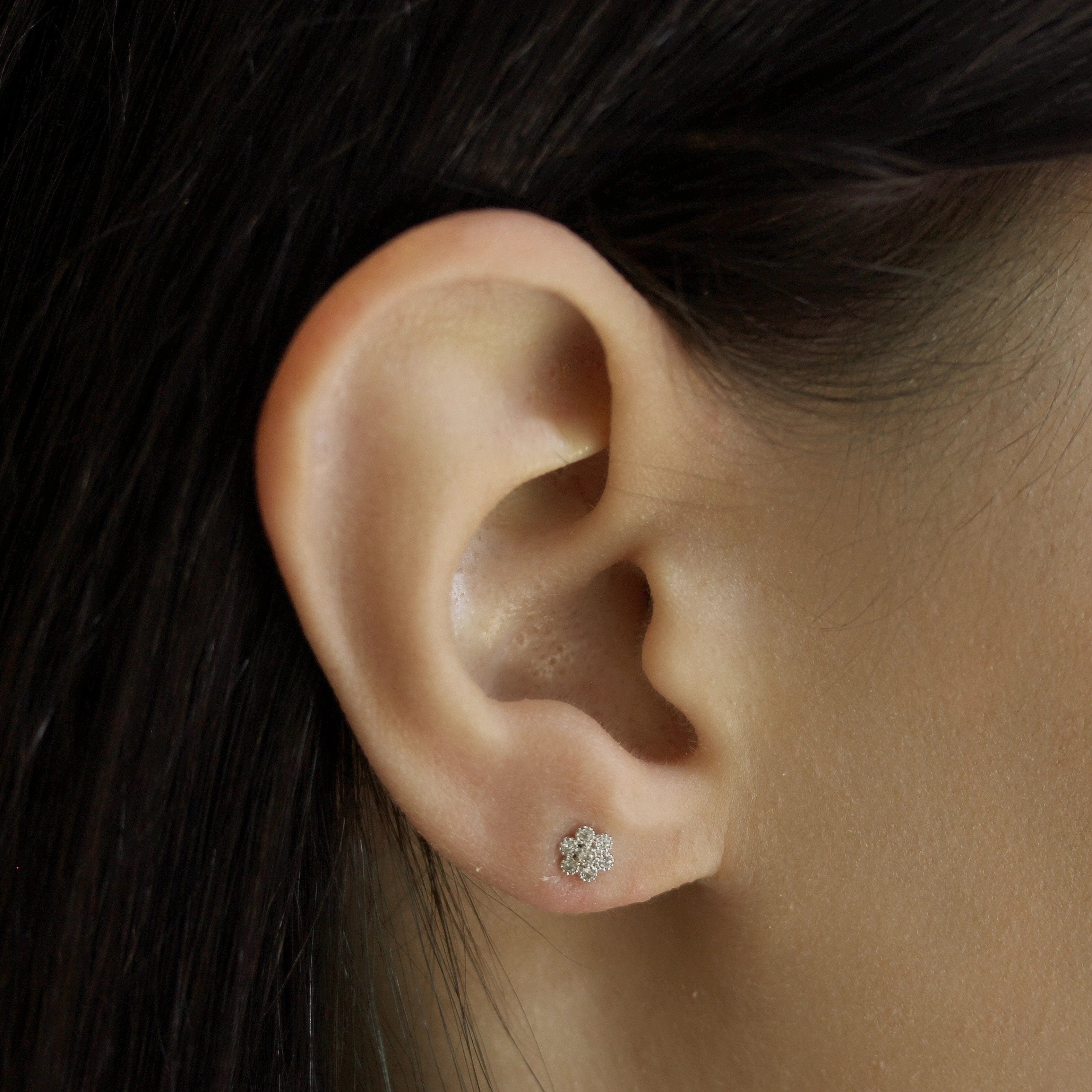 TAI JEWELRY | Pave Flower Post Earrings | Earrings |