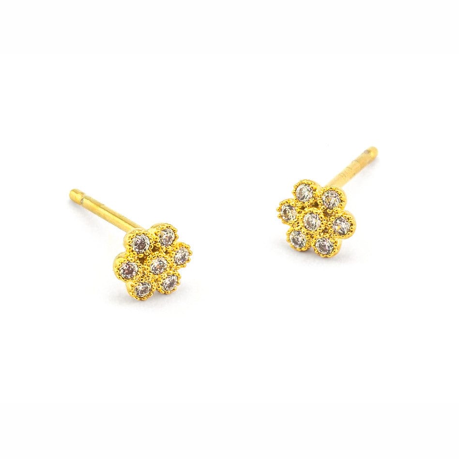 TAI JEWELRY | Pave Flower Post Earrings | Earrings |
