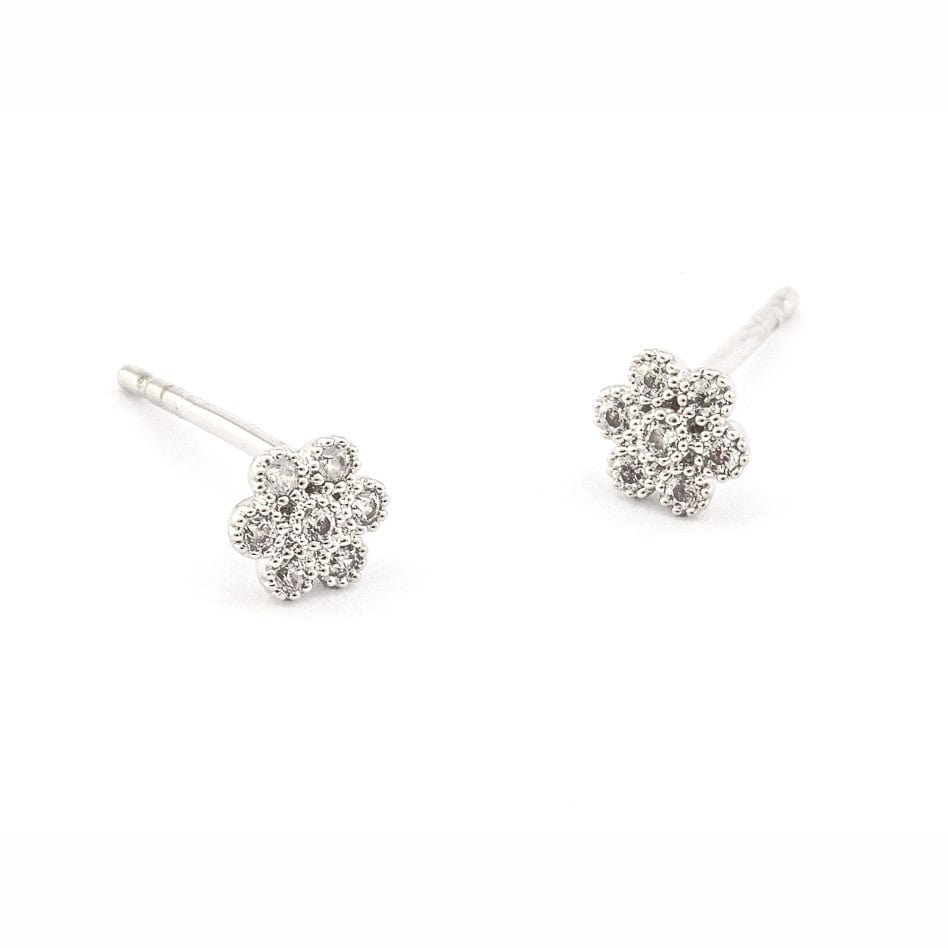 TAI JEWELRY | Pave Flower Post Earrings | Earrings |