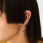 TAI JEWELRY Earrings Pave Hoops with CZ Stations