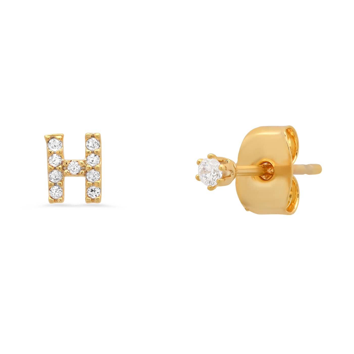 TAI JEWELRY | Pavé Initial Mismatched Earrings | Earrings |