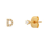 TAI JEWELRY | Pavé Initial Mismatched Earrings | Earrings |