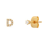 TAI JEWELRY | Pavé Initial Mismatched Earrings | Earrings |