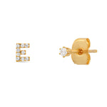 TAI JEWELRY | Pavé Initial Mismatched Earrings | Earrings |