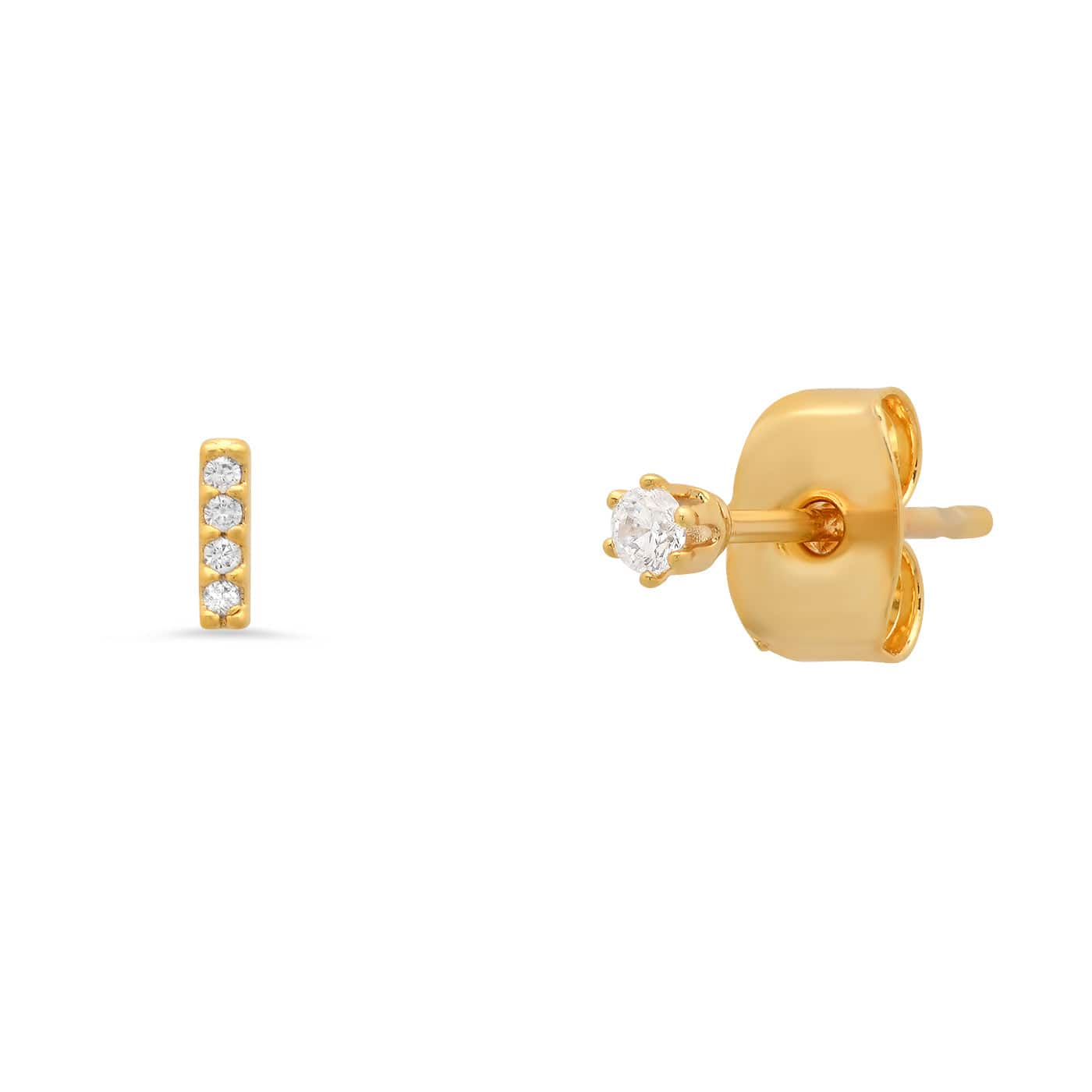 TAI JEWELRY Earrings I Pavé Initial Mismatched Earrings