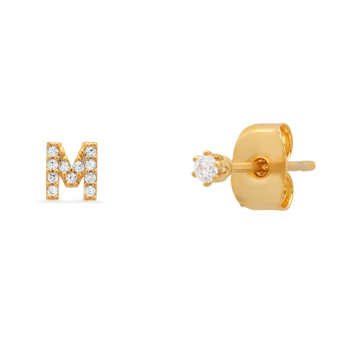 TAI JEWELRY | Pavé Initial Mismatched Earrings | Earrings |