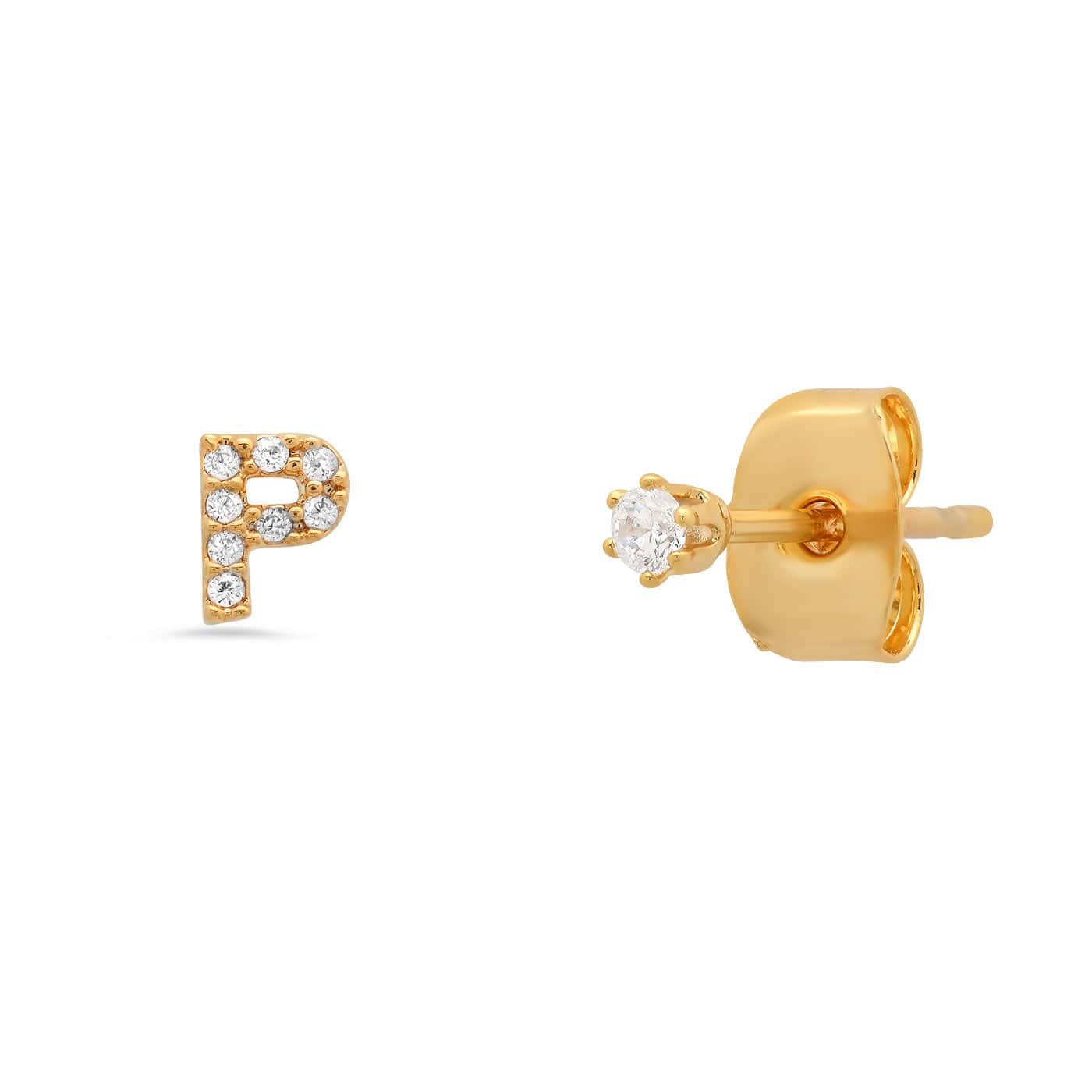 TAI JEWELRY | Pavé Initial Mismatched Earrings | Earrings |