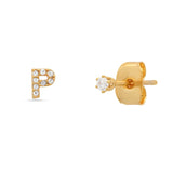 TAI JEWELRY | Pavé Initial Mismatched Earrings | Earrings |