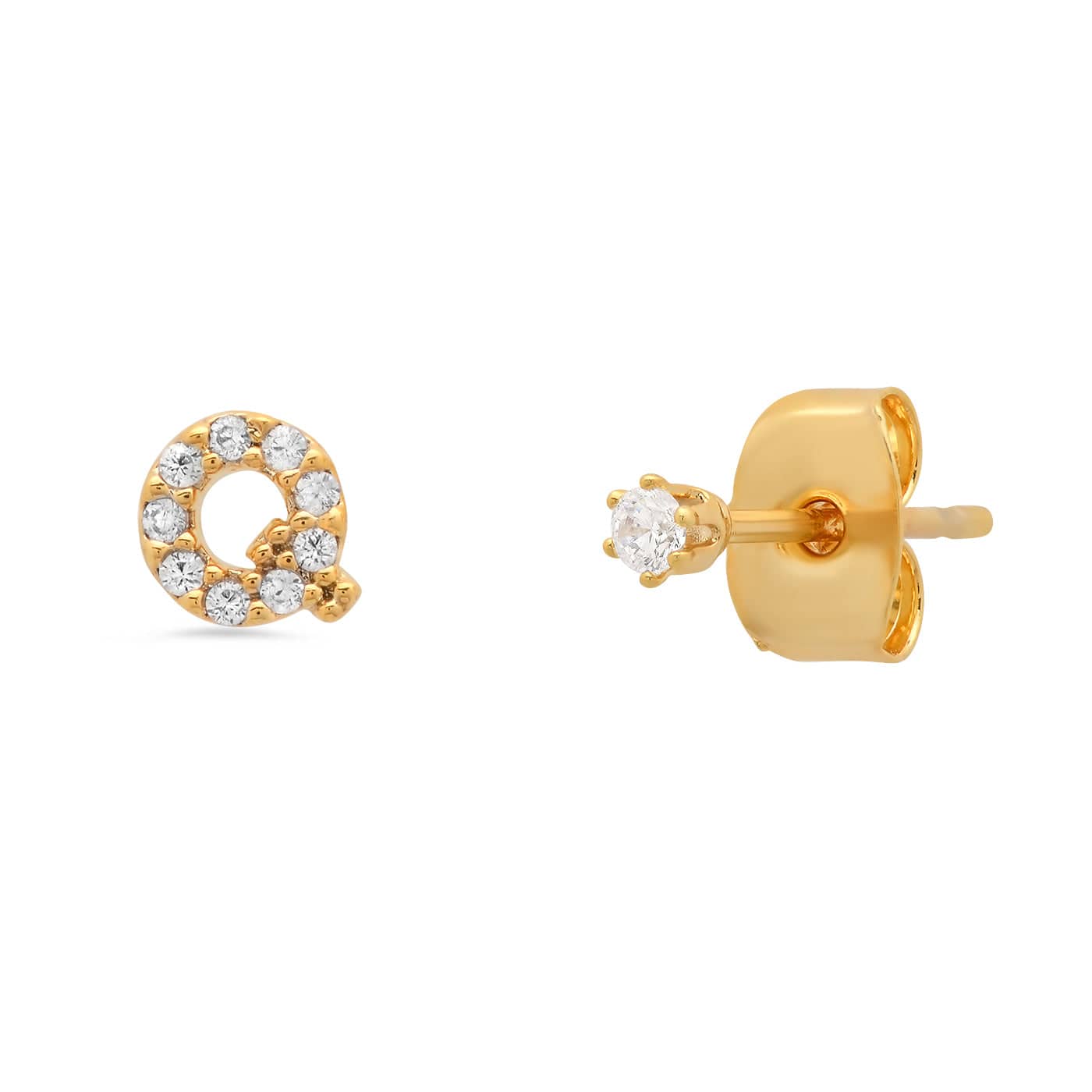 TAI JEWELRY | Pavé Initial Mismatched Earrings | Earrings |