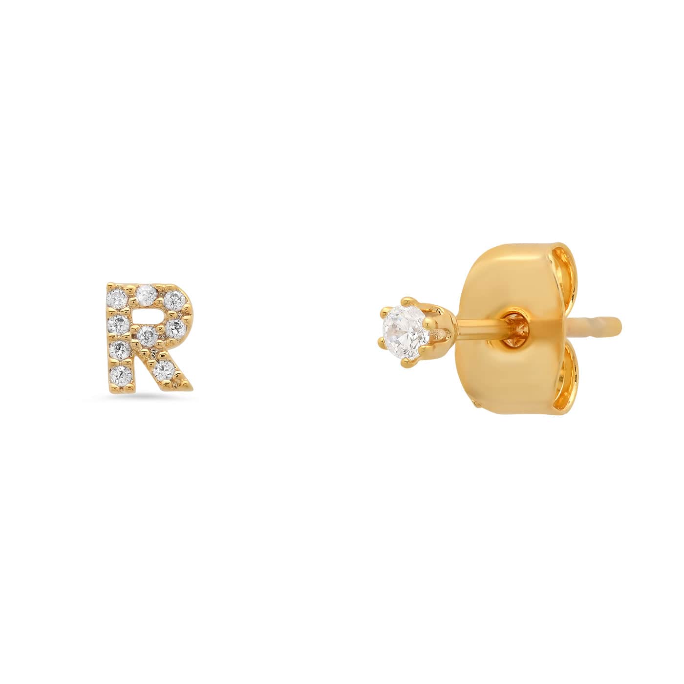 TAI JEWELRY | Pavé Initial Mismatched Earrings | Earrings |