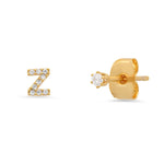 TAI JEWELRY | Pavé Initial Mismatched Earrings | Earrings |