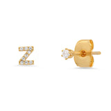 TAI JEWELRY Earrings Z Pavé Initial Mismatched Earrings