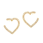 TAI JEWELRY | Pavé Open Heart Earrings | Earrings |