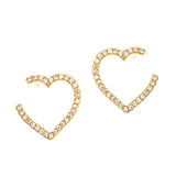 TAI JEWELRY | Pavé Open Heart Earrings | Earrings |