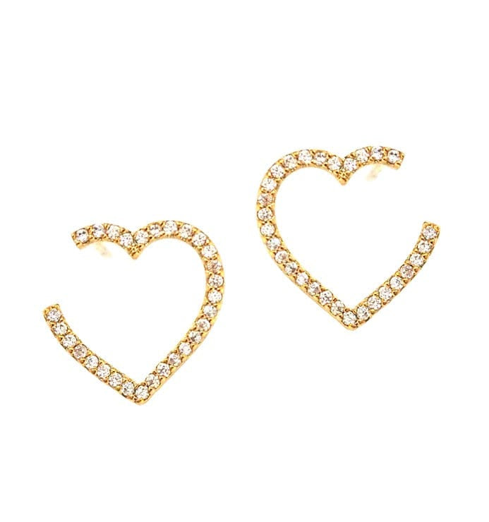 TAI JEWELRY | Pavé Open Heart Earrings | Earrings |