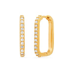 TAI JEWELRY | Pave Rectangular Huggies | Earrings |