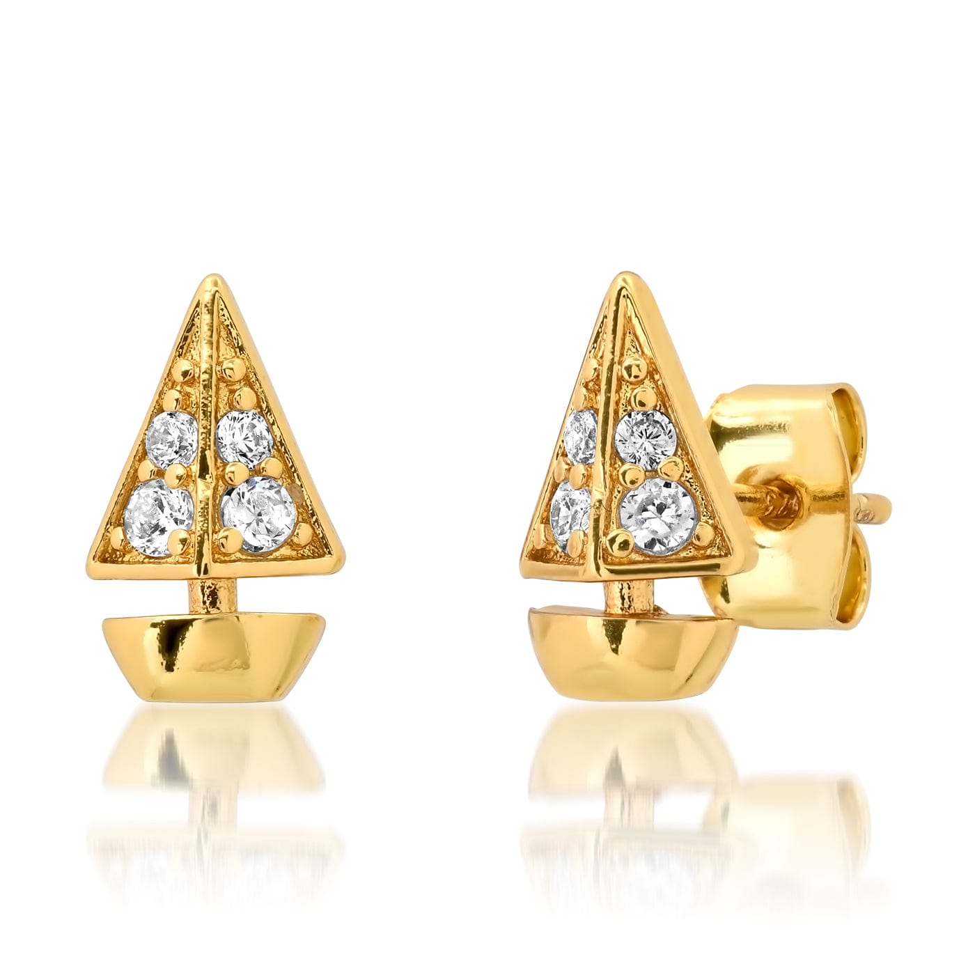 TAI JEWELRY | Pavé Sailboat Stud Earrings | Earrings |